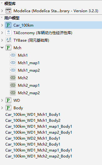 模型库中的组件结构