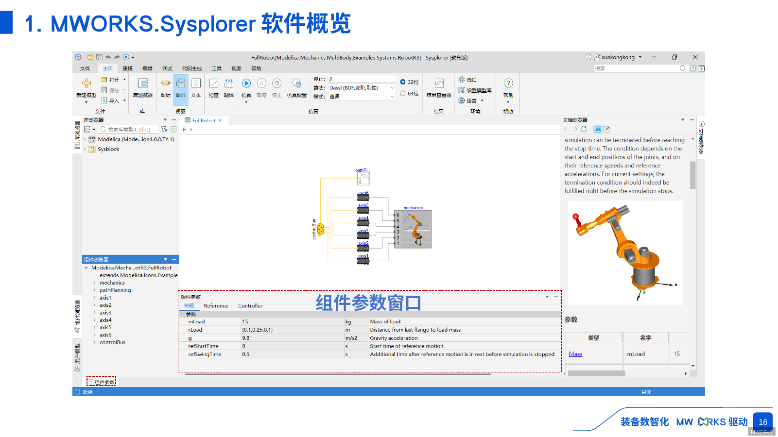 MWORKS.Sysplorer 界面布局示意图