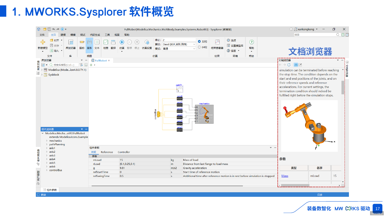MWORKS.Sysplorer 主界面布局